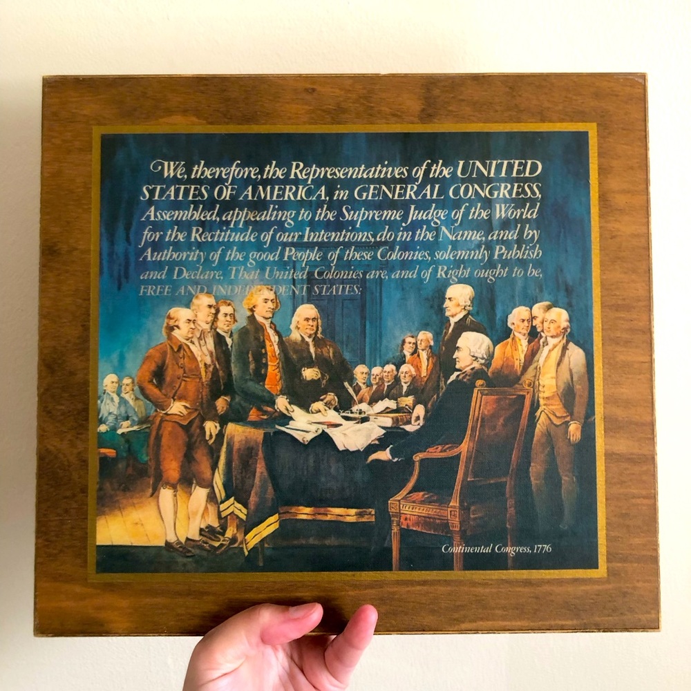 Vintage Commemorative Plaque for America’s Bicentennial & Invention of the Phone